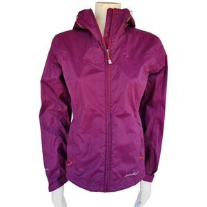 Eddie Bauer Women’s S WeatherEdge Rain Jacket Magenta Purple Waterproof Hooded